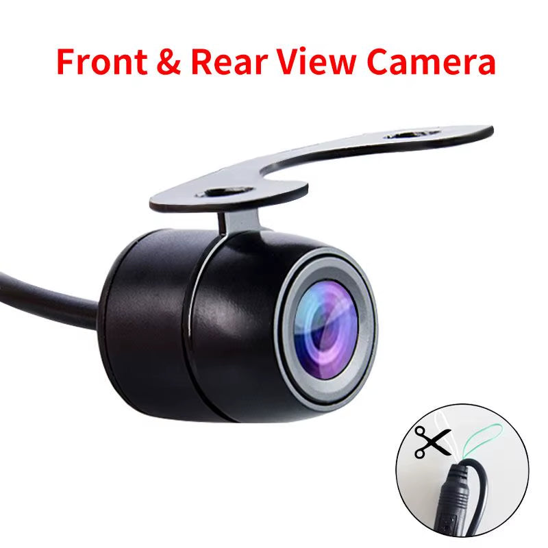 Reverse Camera Front Rearview Car Night Vision with Built-In Distance Scale Lines Universal Waterproof HD System