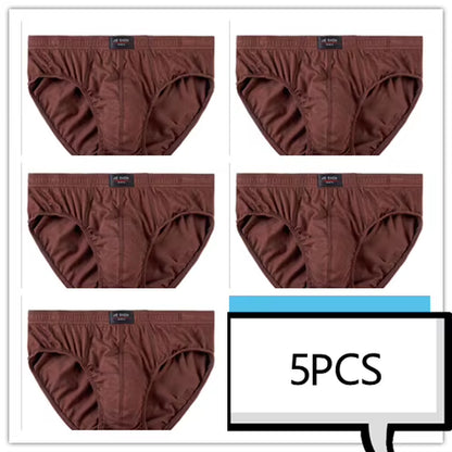 100% Cotton Briefs Mens Comfortable Underpants Man Underwear M/L/XL/2XL/3XL/4XL/5XL 5Pcs/Lot Free & Drop Shipping