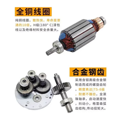 DC 12/24V 60W Permanent Magnet DC Geared Motor Adjustable Speed High Torsion Metal Micro Gear Reducer Motor 10To 600RPM