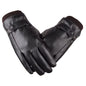 Men'S Gloves Black Winter Mittens Keep Warm Touch Screen Windproof Driving Guantes Male Autumn Winter PU Leather Gloves Business