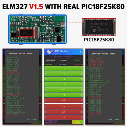 ELM327 V1.5 Car Code Reader BT Wifi ELM 327 PIC18F25K80 Chip OBDII Diagnostic Tool for Iphone/Android PK ICAR2 OBDSCAN Scanner