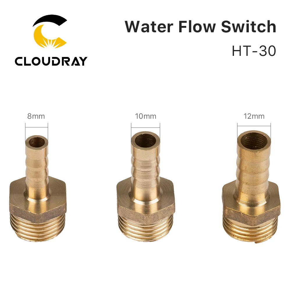 Water Flow Switch Sensor 8/10/12Mm HT-30 Protect for CO2 Laser Engraving Cutting Machine
