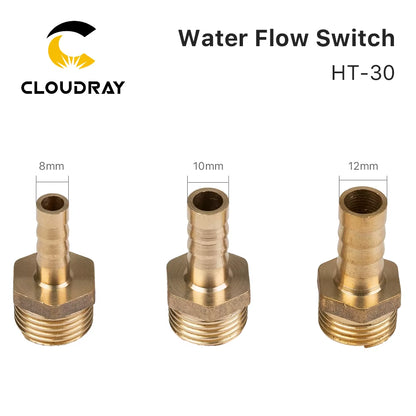 Water Flow Switch Sensor 8/10/12Mm HT-30 Protect for CO2 Laser Engraving Cutting Machine