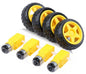 DC Electric Motor with Plastic TT Motor Tire Wheel 3-6V Dual Shaft Gear Motor TT Magnetic Gearbox Engine for Arduino Smart Car