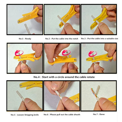 Mini Portable Wire Stripper K Crimper Pliers Crimping Tool Cable Stripping Wire Cutter Multi Tools Cut Line Pocket Multitool