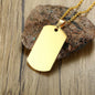 Stainless Steel Double Dog Tag Necklace for Men High Polished Pendant ID Men Jewelry 24" Chain Necklace