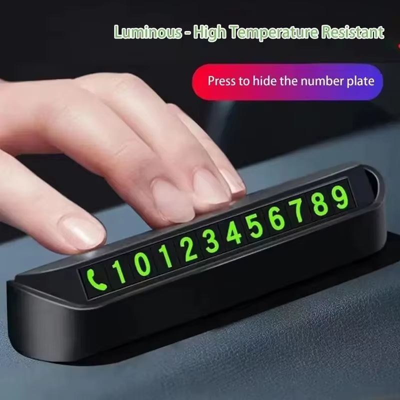 Car Phone Number Card Temporary Parking Card Plate Telephone Number Car Park Stop Automobile Accessories Car-Styling