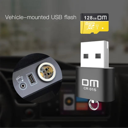 CR015 Micro SD Card Reader with Innovative TF Card Slot Change the Card Reader into a Usb Flash Drive for Computer or for Car