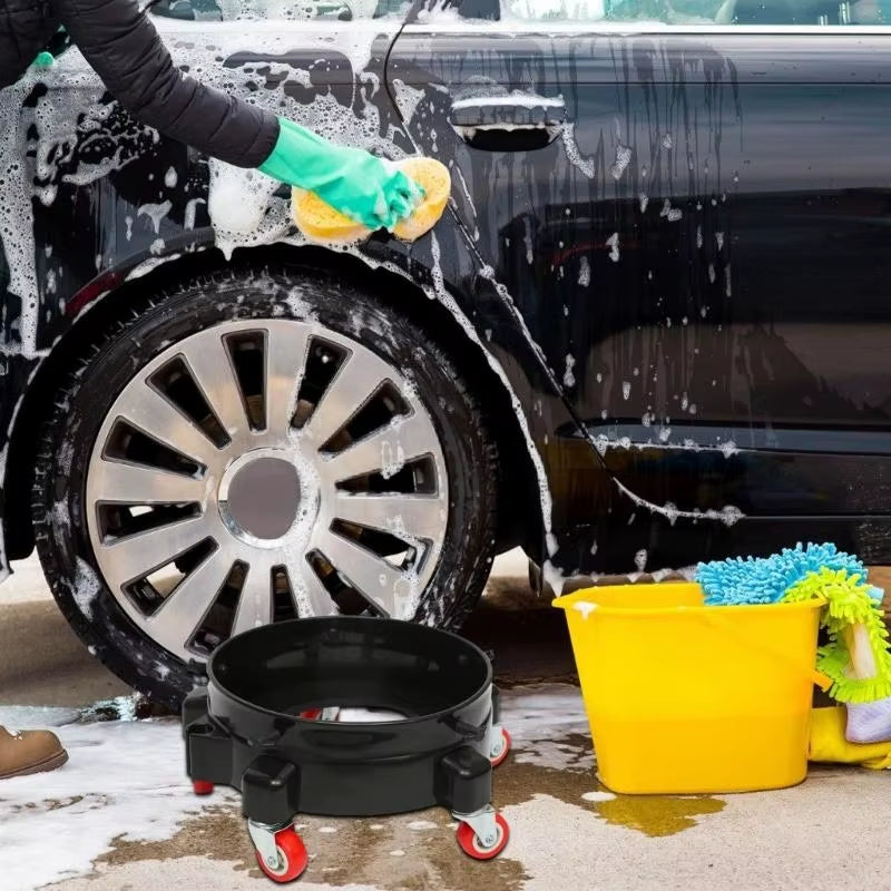 Portable Car Wash Bucket on Multifunctional Car Wash Bucket Cart Transforms into Convenient Rolling for Car