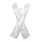 Classic Adult Black White Red Grey Skin Opera/Elbow/Wrist Stretch Satin Finger Long Gloves Women Flapper Gloves Matching Costume