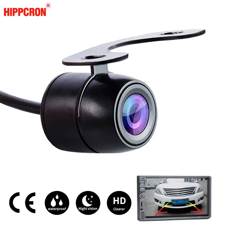 Reverse Camera Front Rearview Car Night Vision with Built-In Distance Scale Lines Universal Waterproof HD System