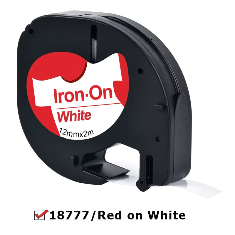 CIDY 91201 Compatible 12Mm*4M Black on White Dymo Letratag Plastic Tape LT 91331 LT9120112267 18769 18771 for LT-100H LT-100T