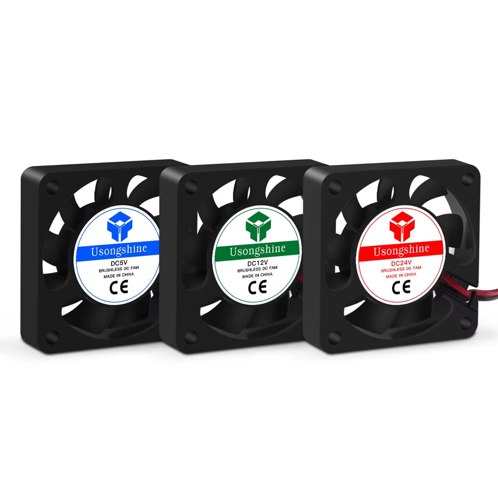 5015/5010/4020/4010/3010 5V/12V/24V Cooling Turbo Fan Brushless 2Pin for 3D Printer Extruder DC Cooler Blower Part Plastic Fans
