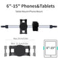 Tablet Holder for Tablet PC Car Back Seat Headrest Mounting Holder Tablet Universal 7-15'' for Ipad Xiaomi Samsung Clip Mount