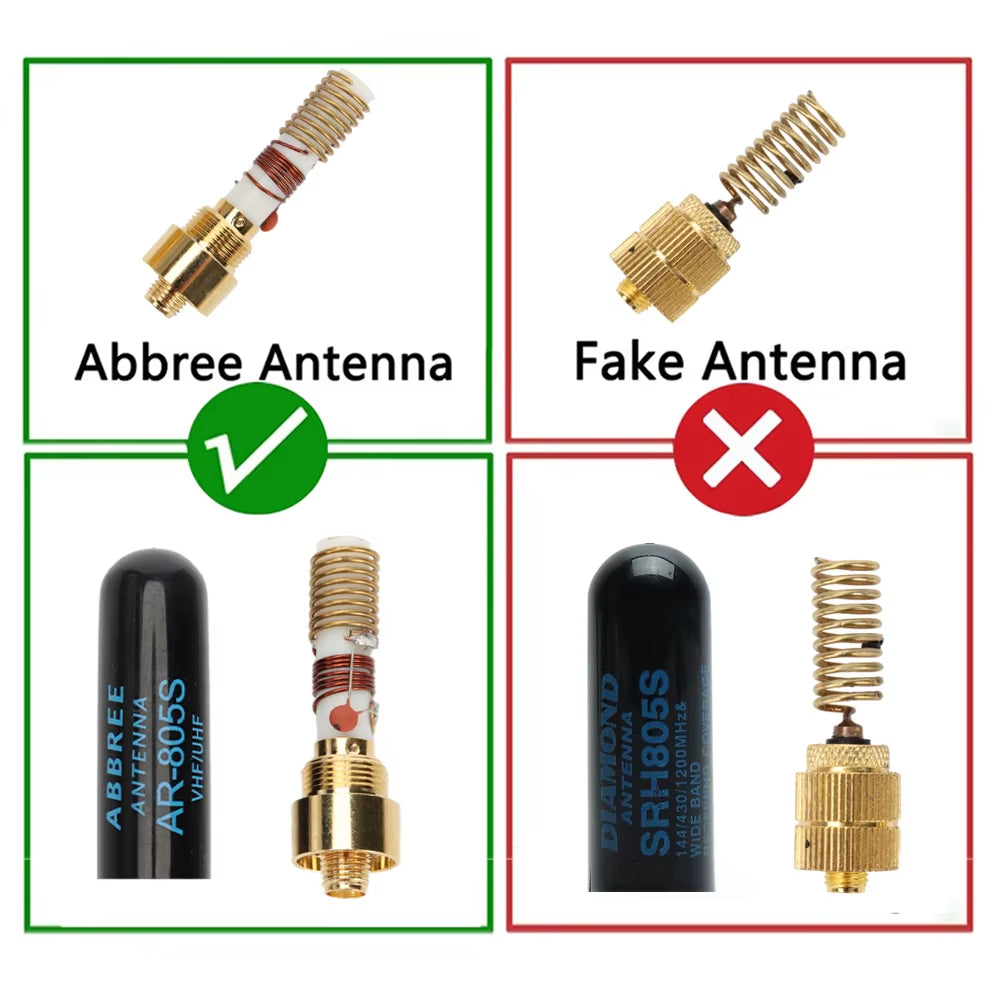 Mini Walkie Talkie Antenna AR-805S SMA- Female Dual Band High Gain Antenna for Baofeng BF-888S UV-5R UV-21 PRO Ham Radio