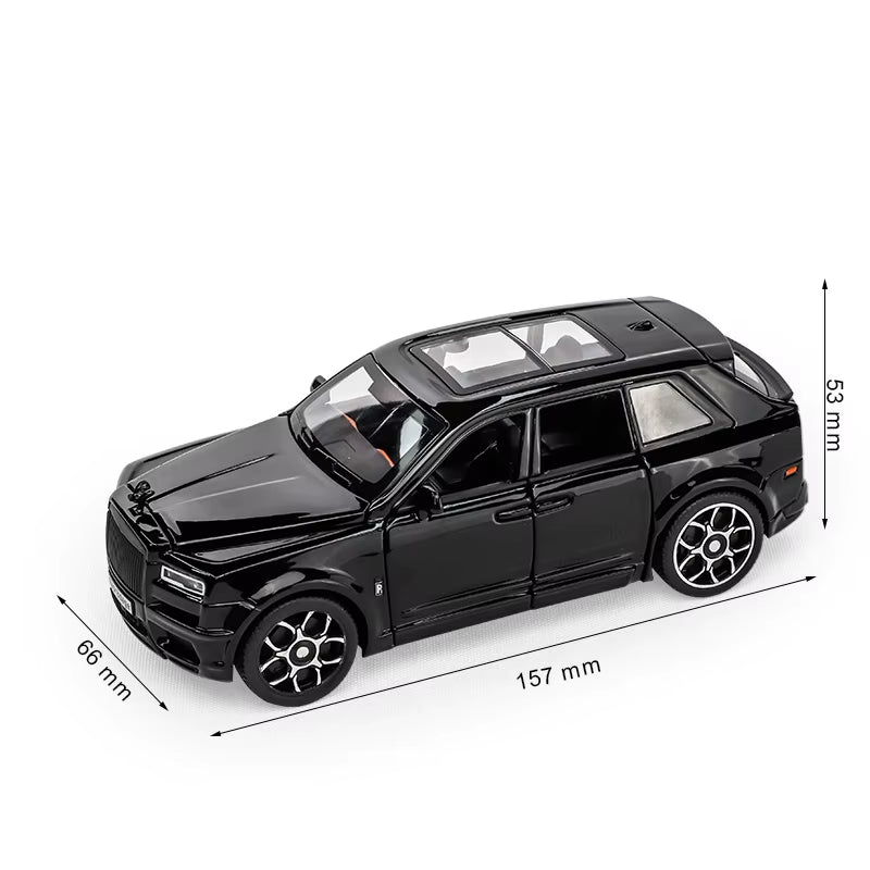 1:32 Luxury Business Car Alloy Model, Unique Decorations of the Car Center Console, Cool Sound and Light, High-End Fun Ornaments