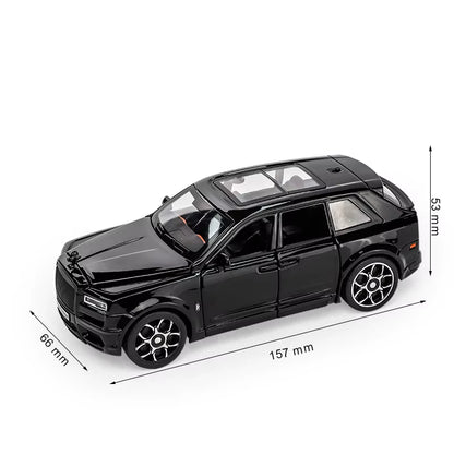 1:32 Luxury Business Car Alloy Model, Unique Decorations of the Car Center Console, Cool Sound and Light, High-End Fun Ornaments