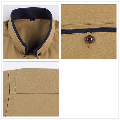 2025 New Arrival Brand Men'S Summer Business Shirt Short Sleeves Turn-Down Collar Tuxedo Shirt Shirt Men Shirts Big Size 5XL