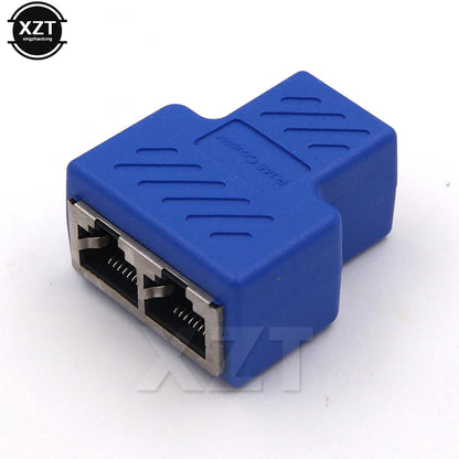 1 to 2 Ways Network LAN Cable Ethernet Female Cat6 RJ45 Splitter Connector Adapter UTP Cat7 5E Conector Switch Adapters Coupler