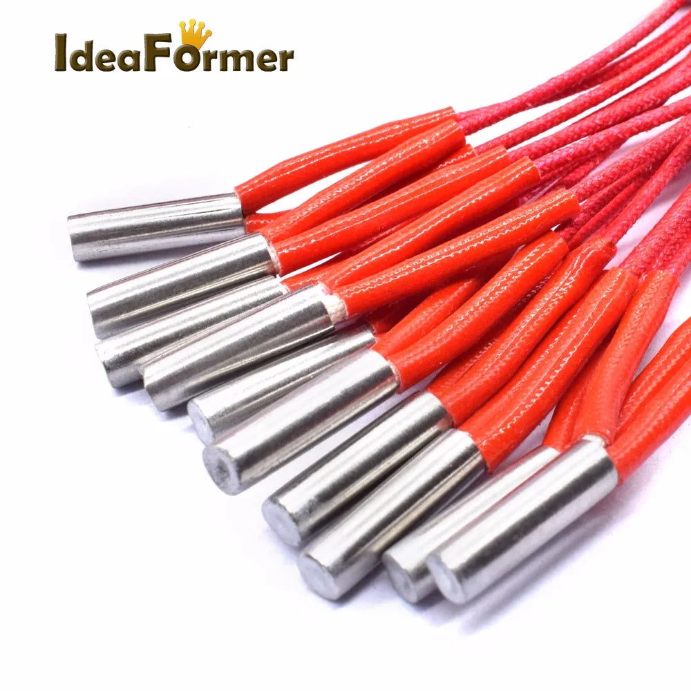 2Pcs 3D Printer 12V/24V 40W Reprap 12V/24V 40W Ceramic Cartridge Heater for 3D Printer Prusa Mendel IR3