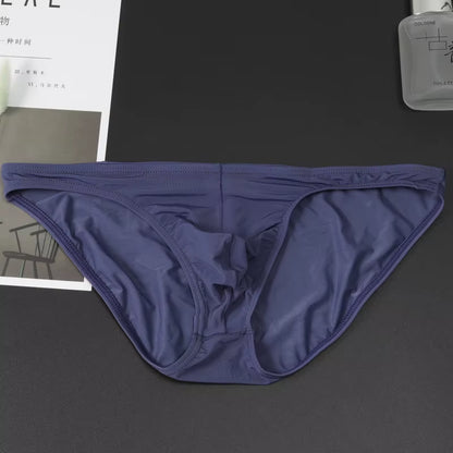 Men'S Briefs Soft Breathable Silk Sexy Underwear Men'S Hot Hips up Transparent Jockstrap Sexy Colorful Undies Cueca