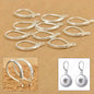 100PCS Fine Jewellery Components Genuine 925 Sterling Silver Handmade Beadings Findings Earring Hooks Leverback Earwire Fittings