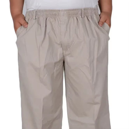Plus Size 8XL 11XL 12Xl Middle-Aged Men'S Summer Thin Elastic Band High Waist Cotton Casual Trousers Dad Oversize 9XL 8XL 7XL