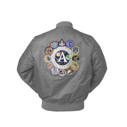 2025 New Autumn Apollo Thin 100Th SPACE SHUTTLE MISSION Thin MA1 Bomber Hiphop US Air Force Pilot Flight College Jacket for Men