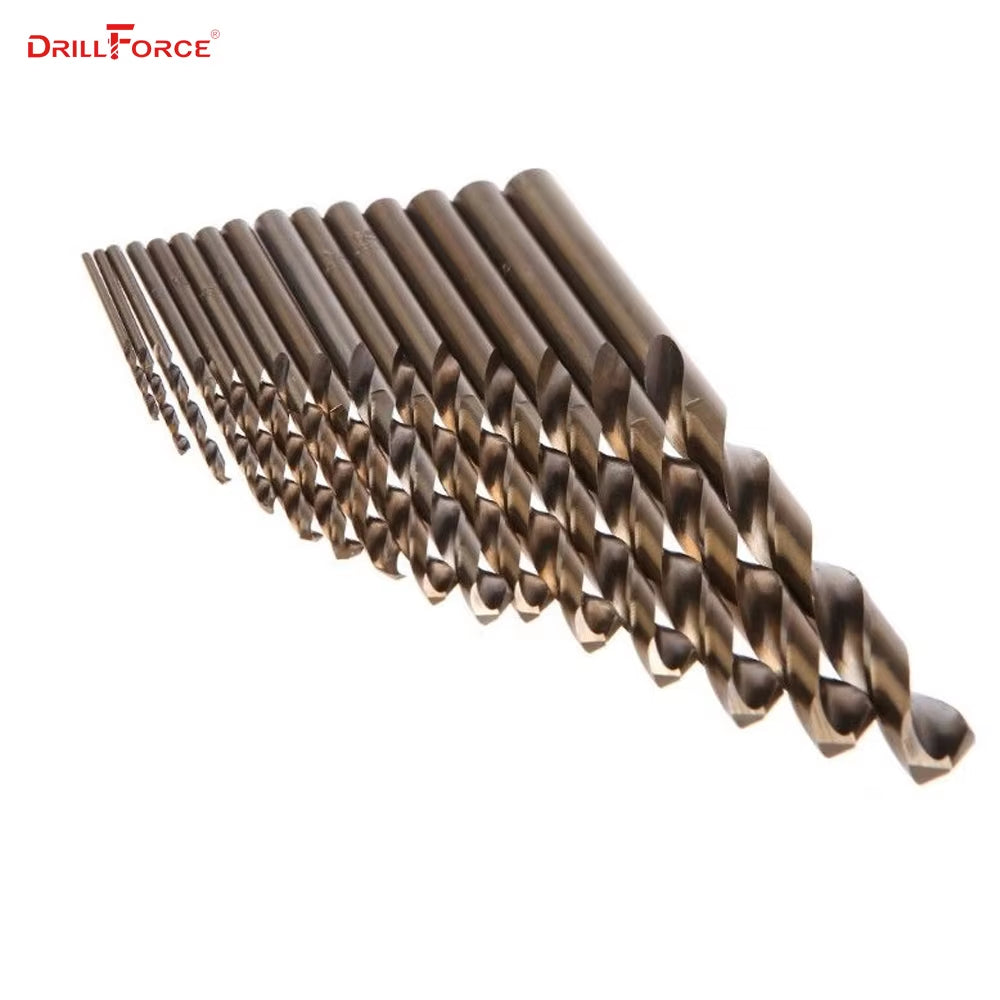 15Pcs Cobalt Drill Bits for Metal Wood Working M35 HSS Co Steel Straight Shank 1.5-10Mm Twist Drill Bit Power Tools