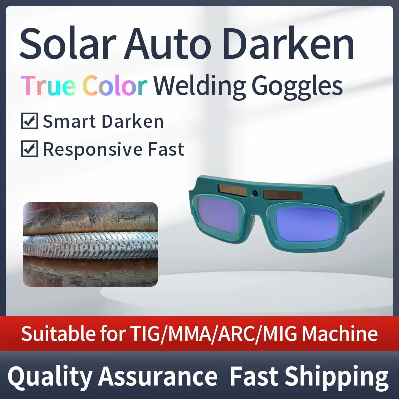 Solar Auto Darkening Eyes Mask True Color Welding Helmet Welding Mask Eyeshade/Patch/Eyes Goggles for Welder Eyes Glasses