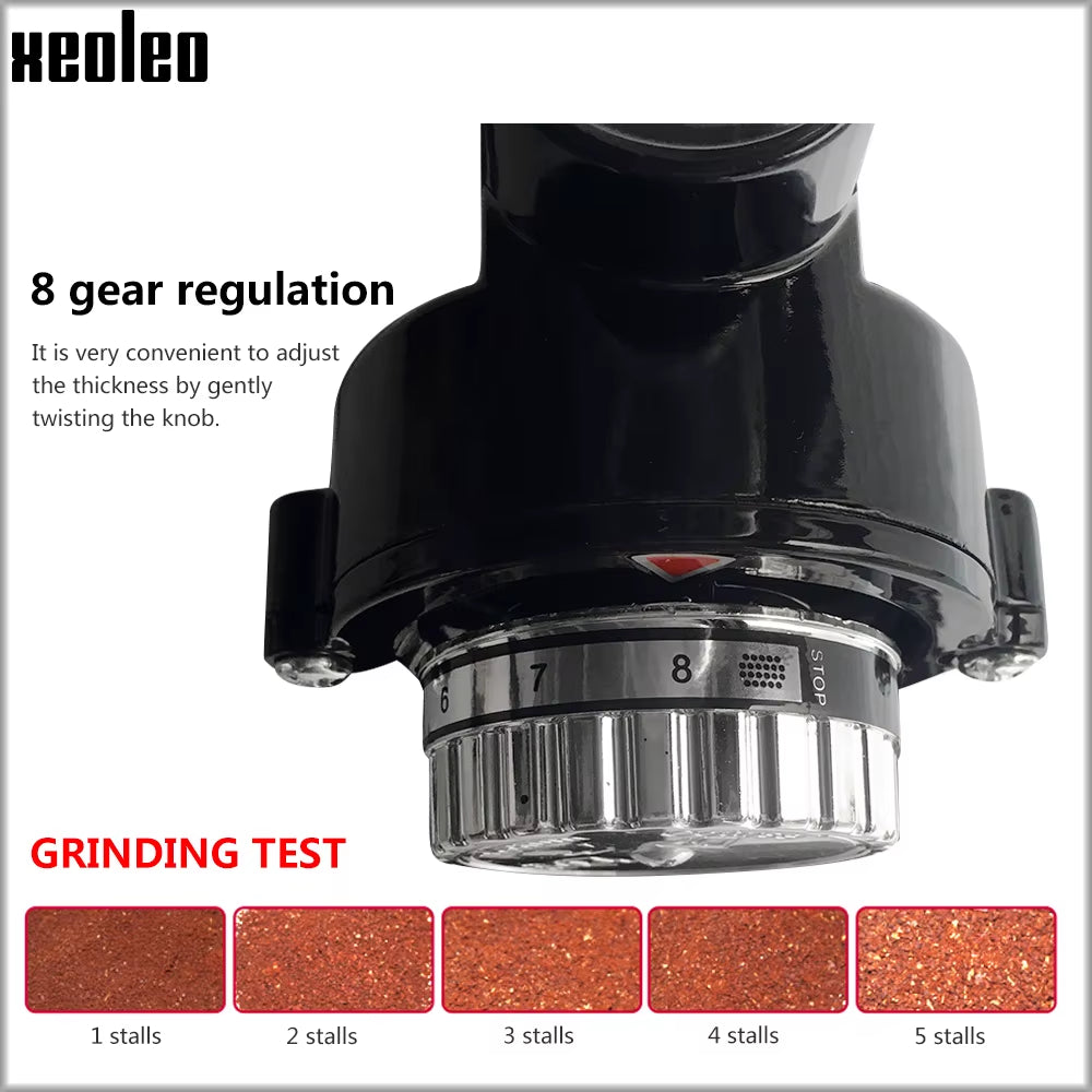 Electric Coffee Grinder 600N Coffee Mill Machine Coffee Bean Grinder Machine Flat Burrs Grinding Machine 100W Red/Black