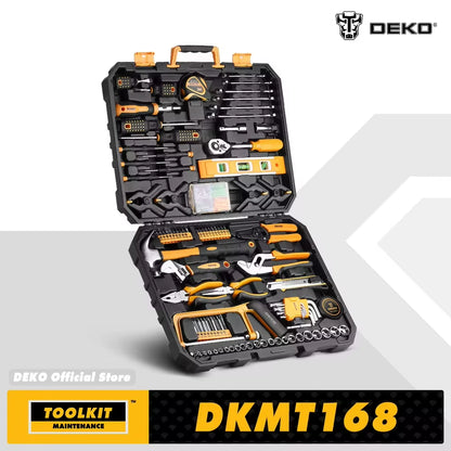 208Pcs Hand Tool Edc. Woodworking Multi Tools with Tool Box Include Socket Set Torque Wrench Hammer Knife