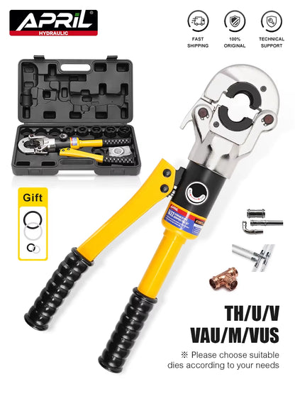 Europe Warehouse Hydraulic Pex Pipe Crimping Tools for Pex,Stainless Steel and Copper Pipe with TH,U,V,M,VAU Jaws