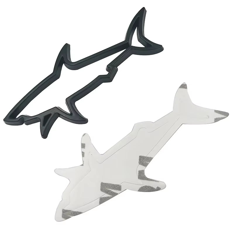 3D Metal Car Styling Sticker Hollow Fish Shark Emblem Badge Decals Automobiles Motorcycle Computer Fuel Cap Accessories