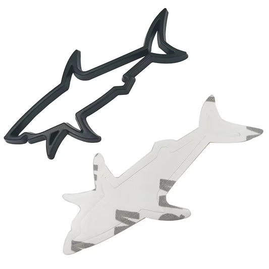 3D Metal Car Styling Sticker Hollow Fish Shark Emblem Badge Decals Automobiles Motorcycle Computer Fuel Cap Accessories