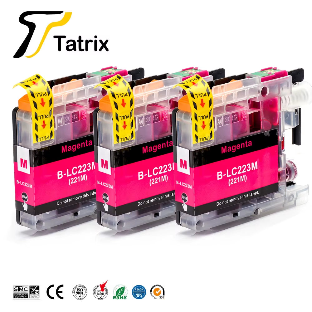 Tatrix with Chip LC223 LC221 Compatible Ink Cartridge for  MFC-J4420DW/J4620DW/J4625DW/J480DW/J680DW/J880DW Printer
