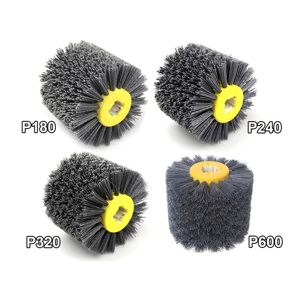 1 Pcs 120X100X19Mm Nylon Abrasive Wire Drum Polishing Wheel Electric Brush for Woodworking Metalworking