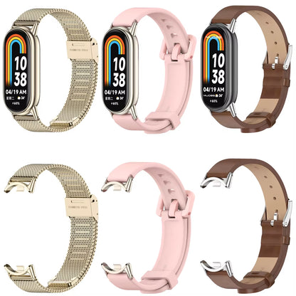 Strap for Mi Band 10 9 8 7 6 5 4 3 Bracelet Silicone Wristband for Xiaomi Mi Band 8 Metal Strap for Mi Band 7 Watchband Leather