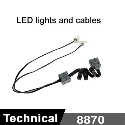 MOC Train Motor Kit Servo,Battery Box, IR Remote, LED Lights Power Functions Parts for Smart Technical Building Blocks Creations