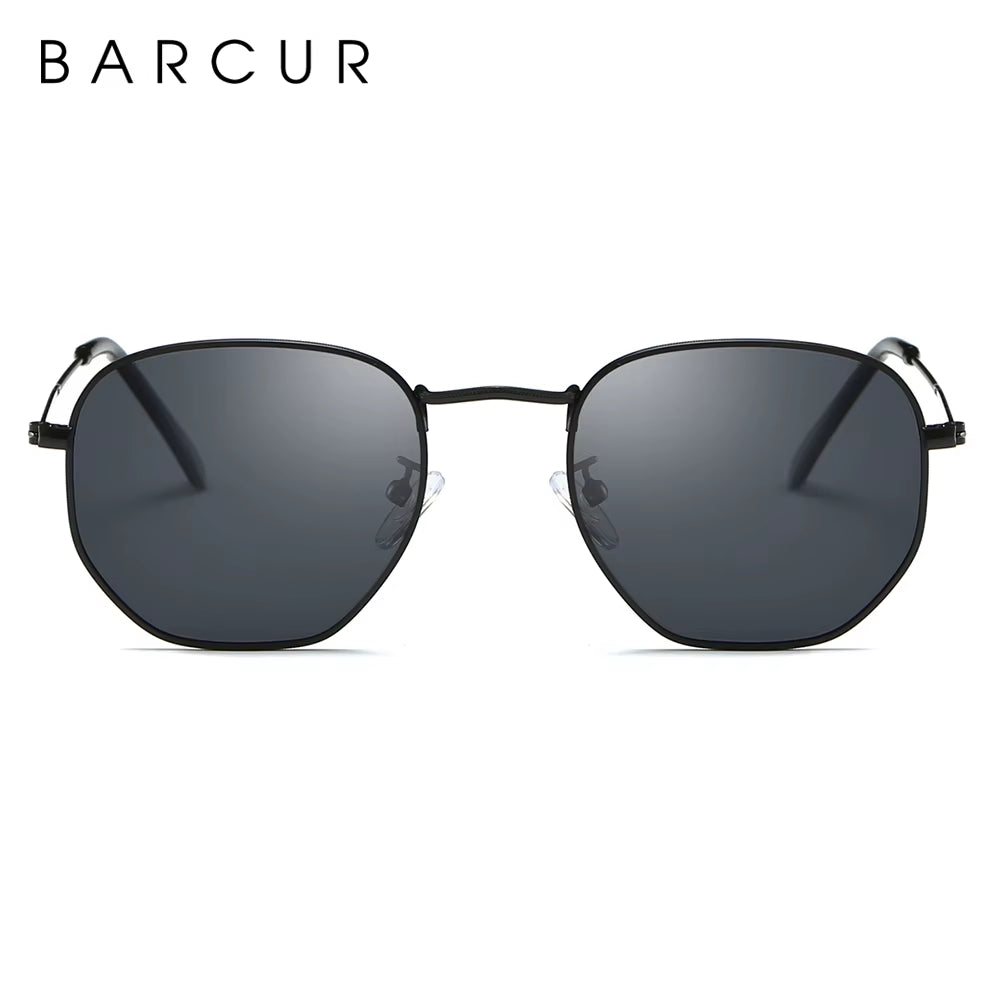Classic Retro Reflective Sunglasses Man Hexagon Sunglasses Metal Frame Eyewear Sun Glasses with Box Oculos De Sol Gafas