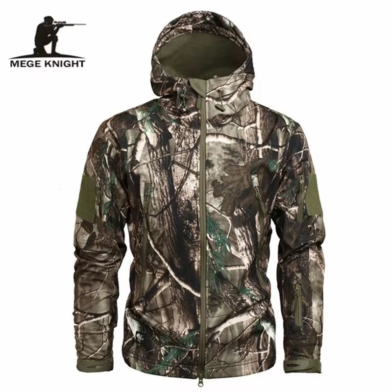 Mege Brand Clothing Autumn Men'S Military Camouflage Fleece Jacket Army Tactical Clothing Male Camouflage Windbreakers