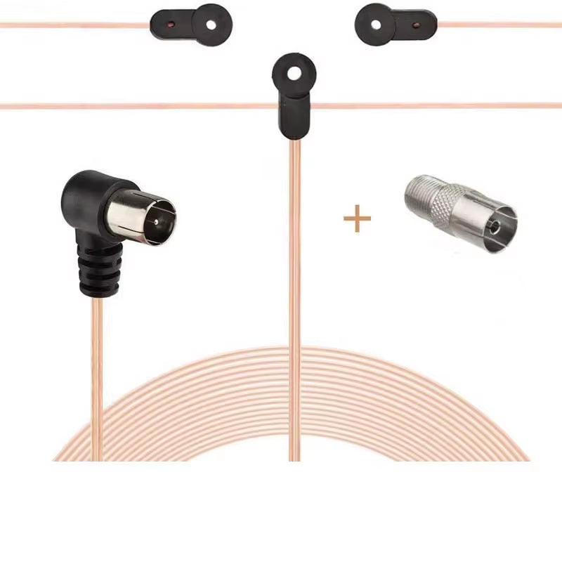 FM Antenna FM Dipole Antenna 75 Ohm Indoor FM Radio Antenna AM Loop Antennas for Car Radio Music Equipment Home Stereo Receiver
