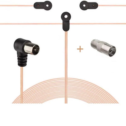 FM Antenna FM Dipole Antenna 75 Ohm Indoor FM Radio Antenna AM Loop Antennas for Car Radio Music Equipment Home Stereo Receiver