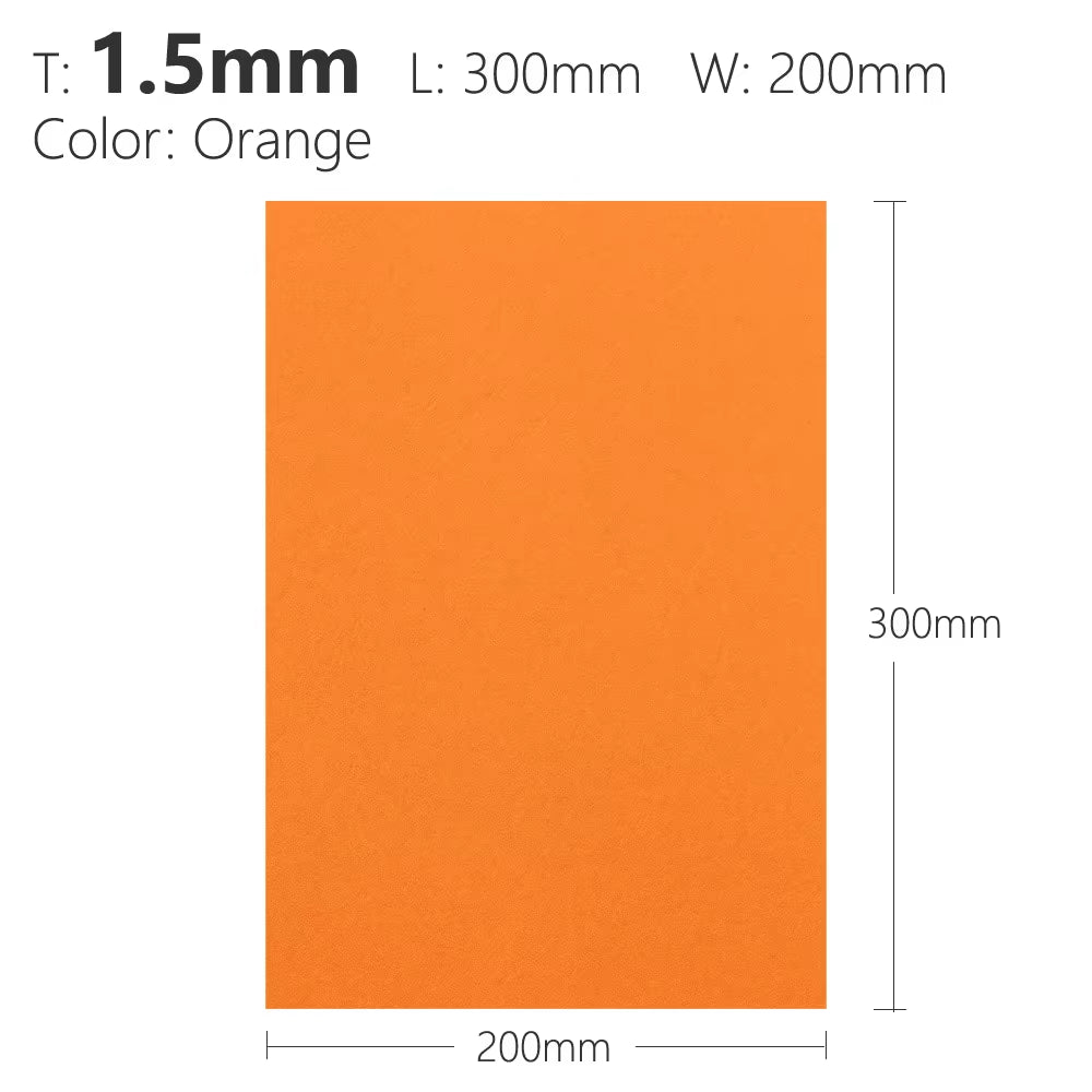 1.5Mm Black Sand Army Green Orange Kydex Sheet Thermoplastic for DIY Sheath Holster Tool Parts