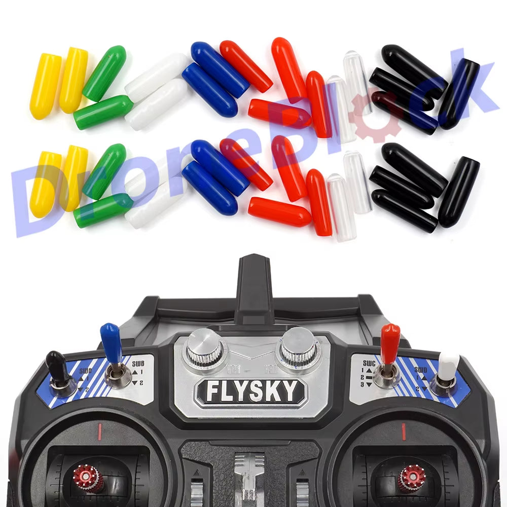 36 PCS RC Transmitter Switch Covers Colorful Rubber Anti-Slipping Cap for Jumper T16 T18 Frsky X9D QX7 Flysky Spektrum Dx8E