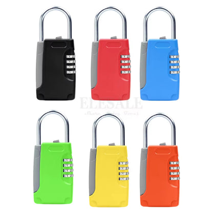 High Quality Hidden Key Safe Box 4-Digital Password Combination Lock with Hook Mini Metal Secret Box for Home Villa Caravan