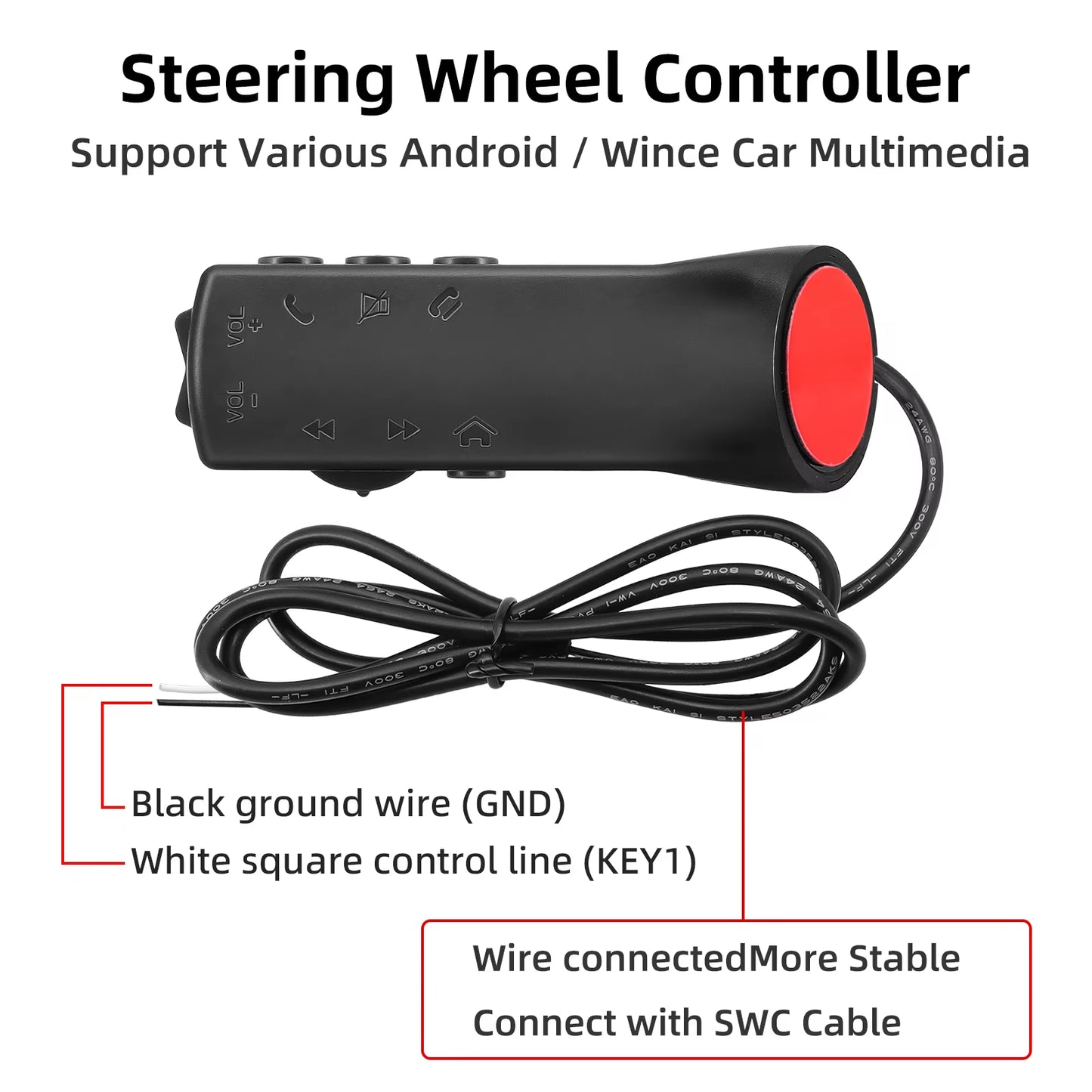 10 Keys Auto Control Remoto Multi-Functional Car Steering Wheel Buttons Remote Controller Car Audio GPS Navigation DVD Android
