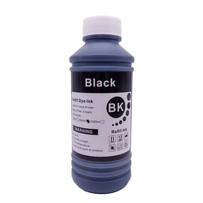 500ML Universal BK C M Y Refill Dye Based Ink Large Capacity Use for  Canon HP Brother Lexmark Samsung Dell Inkjet Printer