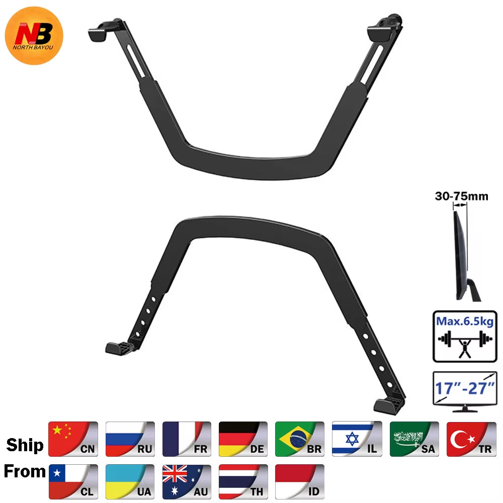 NB FP-1 Extension VESA Adapter Fixing Bracket Monitor Holder Support for 17-27 Inch No Mounting Hole Monitors LCD Display Mount