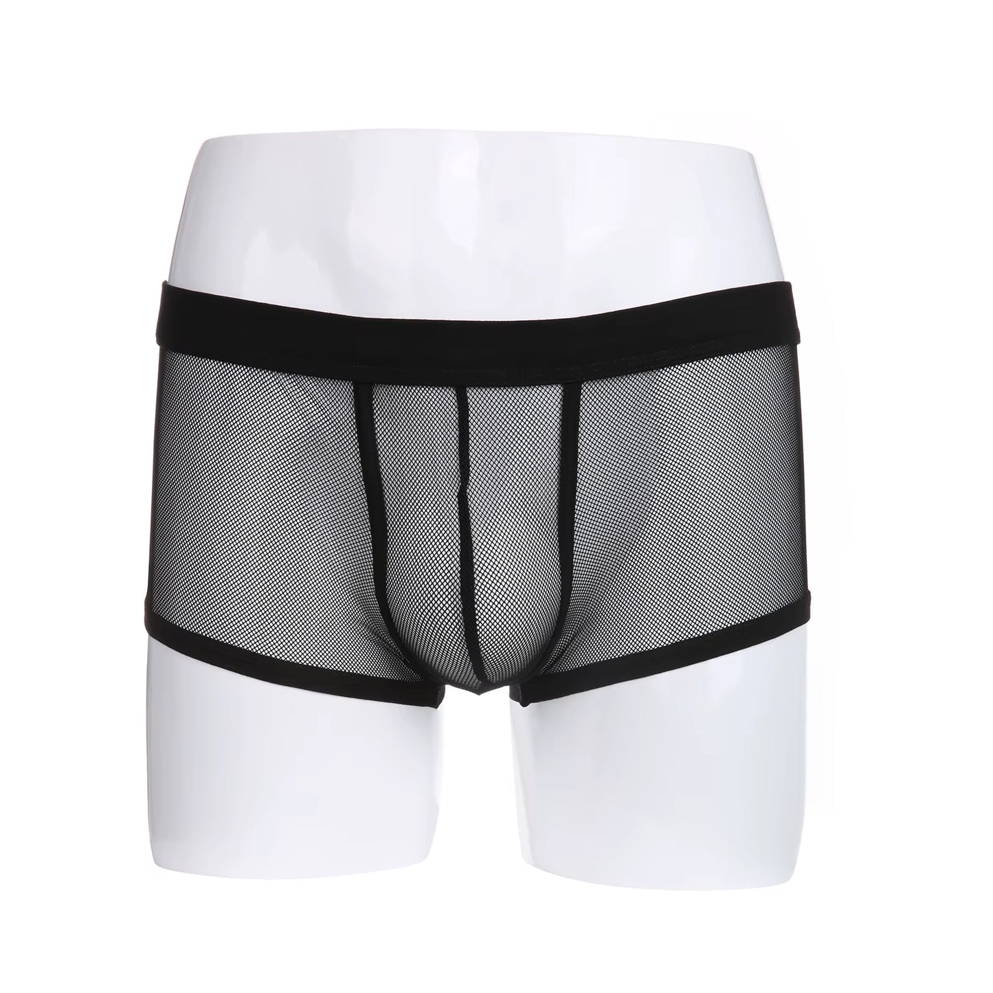 Mesh Boxers Men Transparent Underwear Man Cueca Sexy Boxer Shorts Hollow Lingerie Underpants Panties Trunks